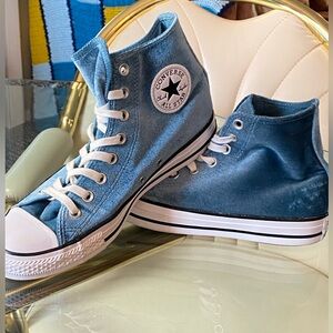 Converse Chuck Taylor Velvet Teal High Top Sneakers
